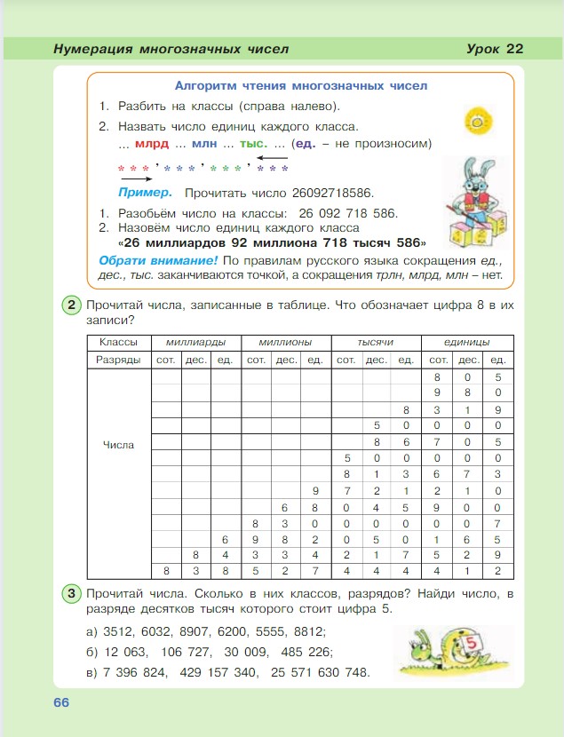 Картинка из учебника по математике 3 класс Петерсон - Часть 1, станица 66, год 2022.